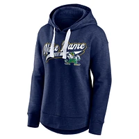 Women's Fanatics Heather Navy Notre Dame Fighting Irish Tailsweep Pullover Hoodie