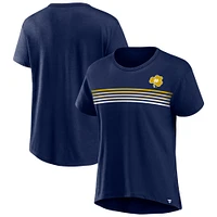 T-shirt coupe-cravate irlandais Fanatics Heathered Navy Notre Dame Fighting Irish pour femmes