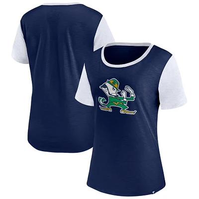 Women's Fanatics Navy Notre Dame Fighting Irish Carver T-Shirt