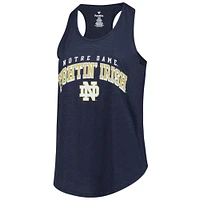 Women's Fanatics Navy Notre Dame Fighting Irish Plus Rhinestone Tank Top