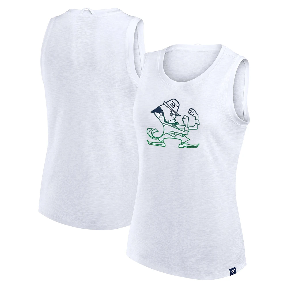 Women's Fanatics White Notre Dame Fighting Irish Activate Slub Tank Top