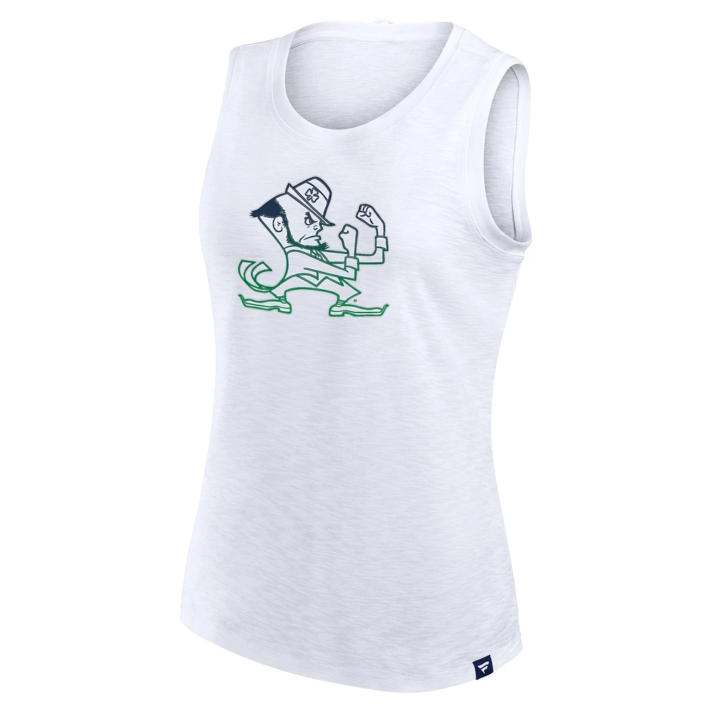 Women's Fanatics White Notre Dame Fighting Irish Activate Slub Tank Top