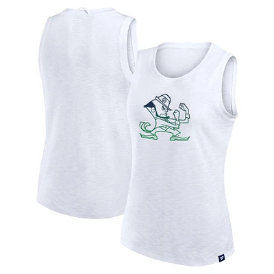 Women's Fanatics White Notre Dame Fighting Irish Activate Slub Tank Top