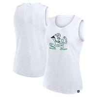 Women's Fanatics White Notre Dame Fighting Irish Activate Slub Tank Top