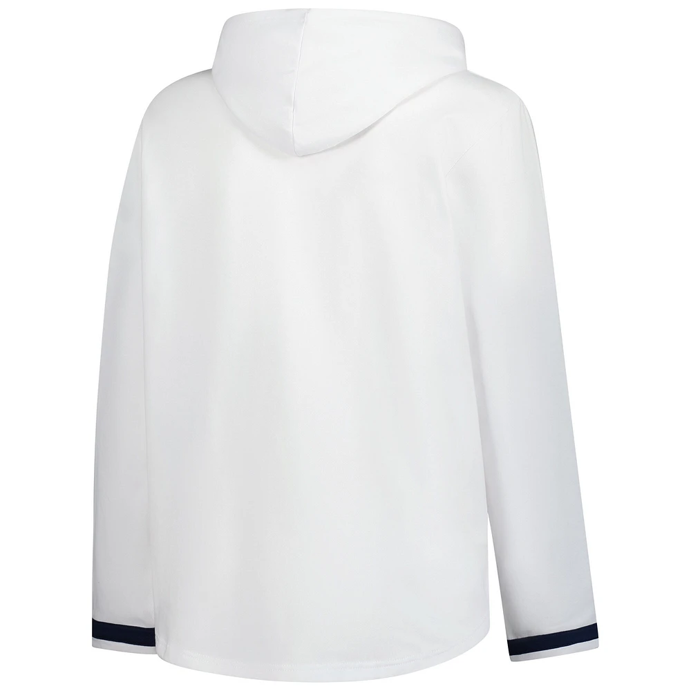 Sweat à capuche grande taille blanc Fanatics Notre Dame Fighting Irish pour femmes