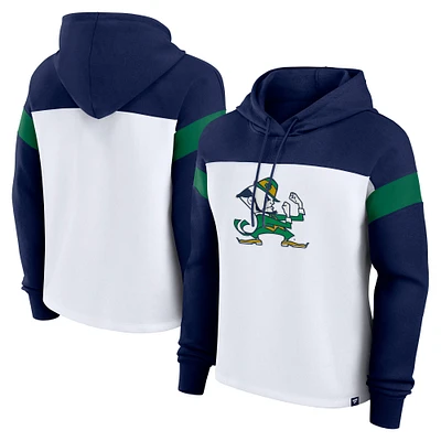 Sweat à capuche blanc avec logo principal de Notre Dame Fighting Irish pour femmes Fanatics