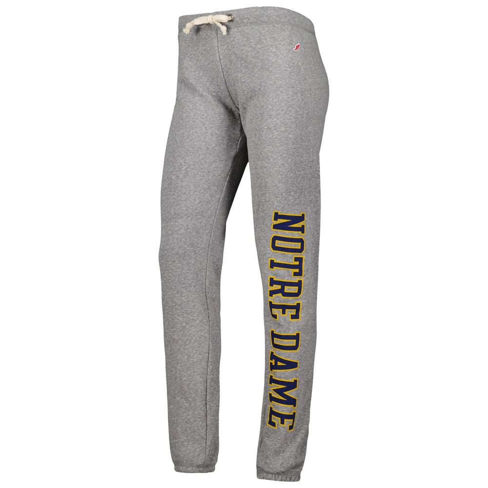 Women's League Collegiate Wear Heather Gray Notre Dame Fighting Irish Victory Springs Tri-Blend Jogger Pants