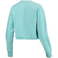 Women's League Collegiate Wear Light Blue Notre Dame Fighting Irish Corded Timber Crop Pullover Sweatshirt