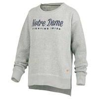 Women's Pressbox Heather Gray Notre Dame Fighting Irish Torrington Pullover Sweatshirt