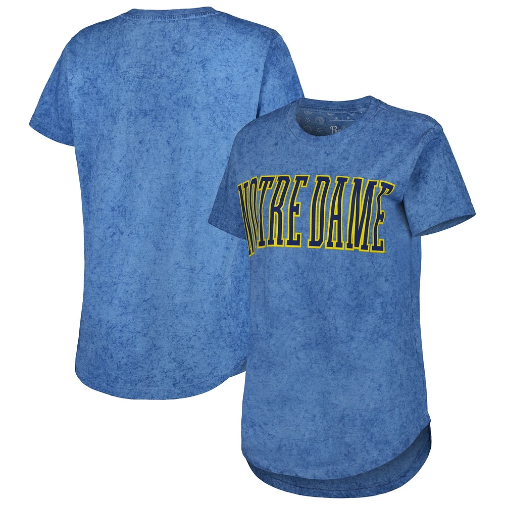 T-shirt Pressbox bleu marine Notre Dame Fighting Irish Southlawn Sun-Washed pour femme