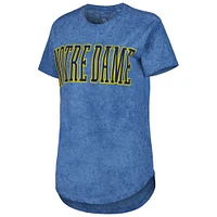 T-shirt Pressbox bleu marine Notre Dame Fighting Irish Southlawn Sun-Washed pour femme