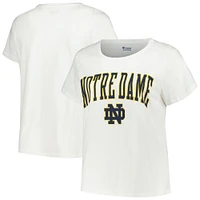 T-shirt à col rond avec logo en arc sur la poitrine et Notre Dame Fighting Irish pour femme