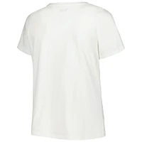 T-shirt à col rond avec logo en arc sur la poitrine et Notre Dame Fighting Irish pour femme