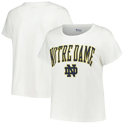 T-shirt à col rond avec logo en arc sur la poitrine et Notre Dame Fighting Irish pour femme