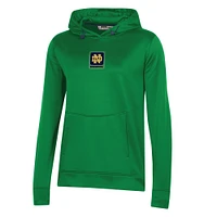 Sweat à capuche vert Under Armour Notre Dame Fighting Irish 2023 Sideline Performance pour femme