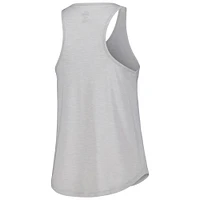 Débardeur tri-mélange à dos nageur Under Armour Notre Dame Fighting Irish Breezy gris chiné pour femme