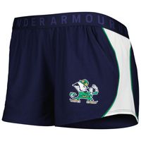 Women's Under Armour Navy/Green Notre Dame Fighting Irish Game Day Tech Mesh Performance Shorts