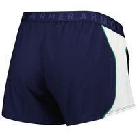 Women's Under Armour Navy/Green Notre Dame Fighting Irish Game Day Tech Mesh Performance Shorts