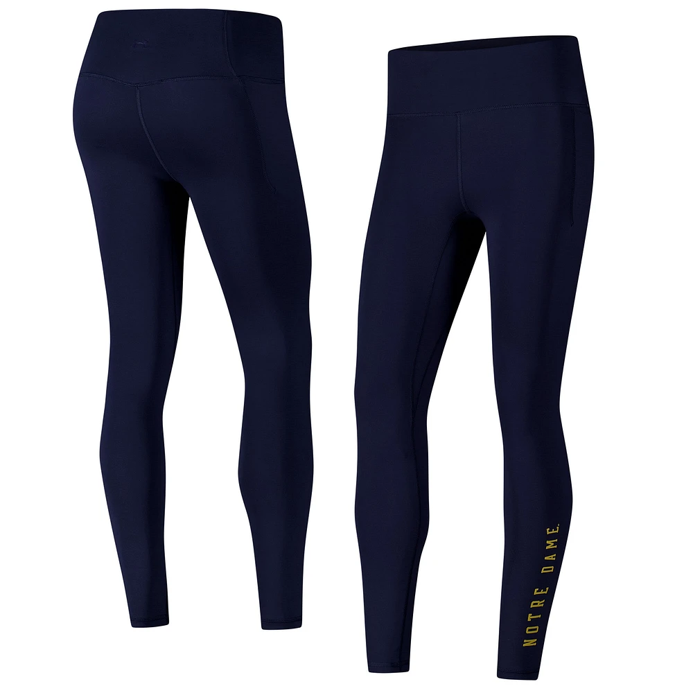 Women's Under Armour Navy Notre Dame Fighting Irish Meridian Luxe Performance Leggings