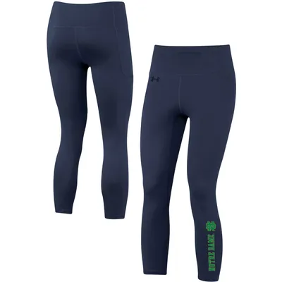 Notre Dame Fighting Irish Under Armour Women's Motion Performance Ankle-Cropped Leggings - Navy
