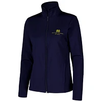 Under Armour Navy Notre Dame Fighting Irish Veste à fermeture éclair intégrale anti-transpiration pour femme