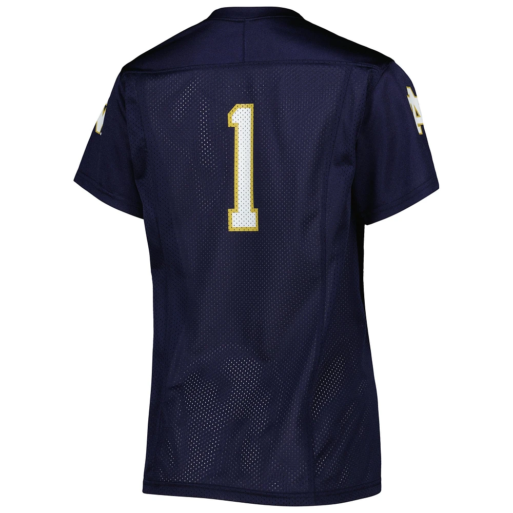 Women's Under Armour #1 Navy Notre Dame Fighting Irish Replica Football Jersey