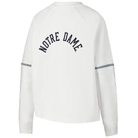 Women's Under Armour White Notre Dame Fighting Irish Gameday Double Knit Pullover Sweatshirt