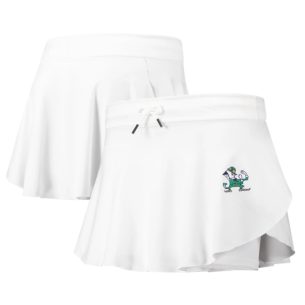 Jupe-short souple blanche Under Armour Notre Dame Fighting Irish Gameday pour femme