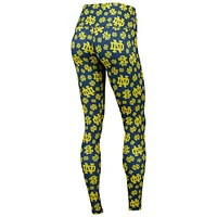 Women's ZooZatz Navy Notre Dame Fighting Irish Team Stacked Mascot Leggings