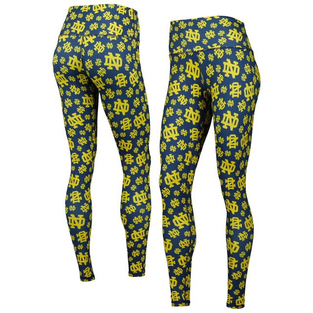 Legging de mascotte empilée Notre Dame Fighting Irish Team ZooZatz pour femme Bleu marine