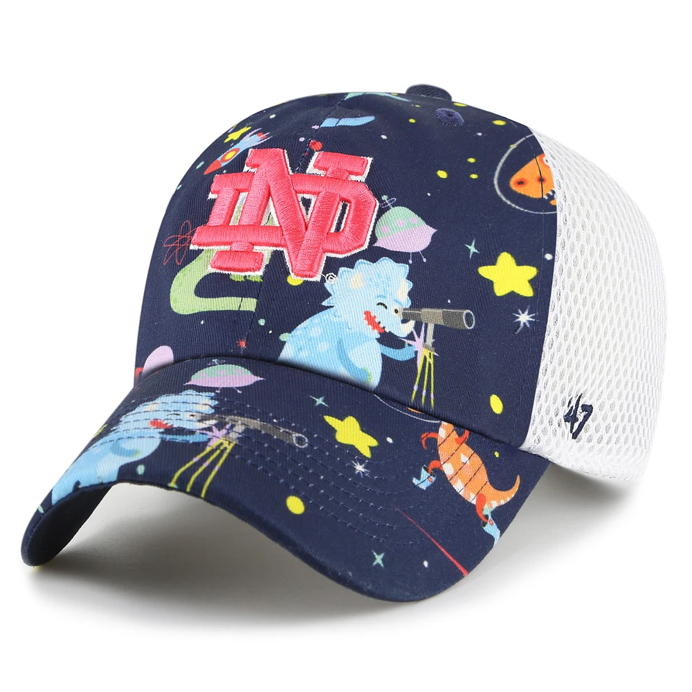 Casquette ajustable Youth '47 Navy Notre Dame Fighting Irish Space Dino Clean Up