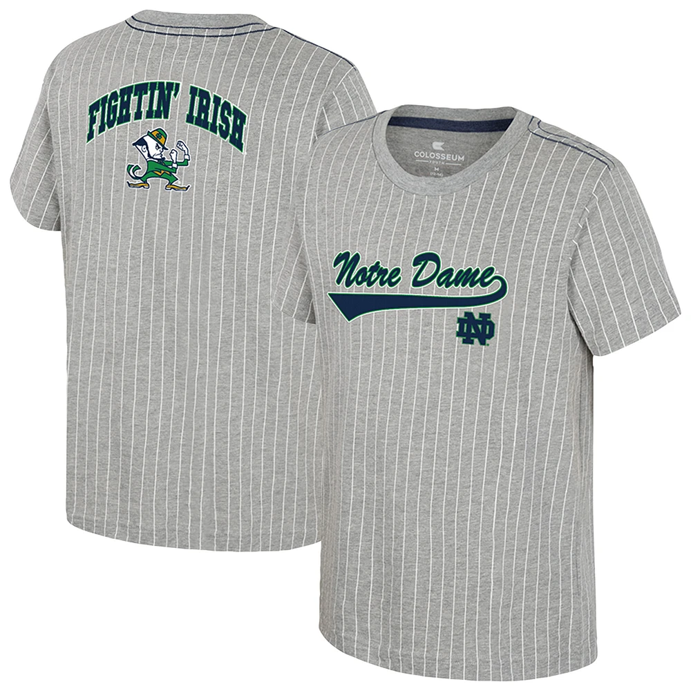 Youth Colosseum  Heather Gray Notre Dame Fighting Irish Airball Baseball T-Shirt