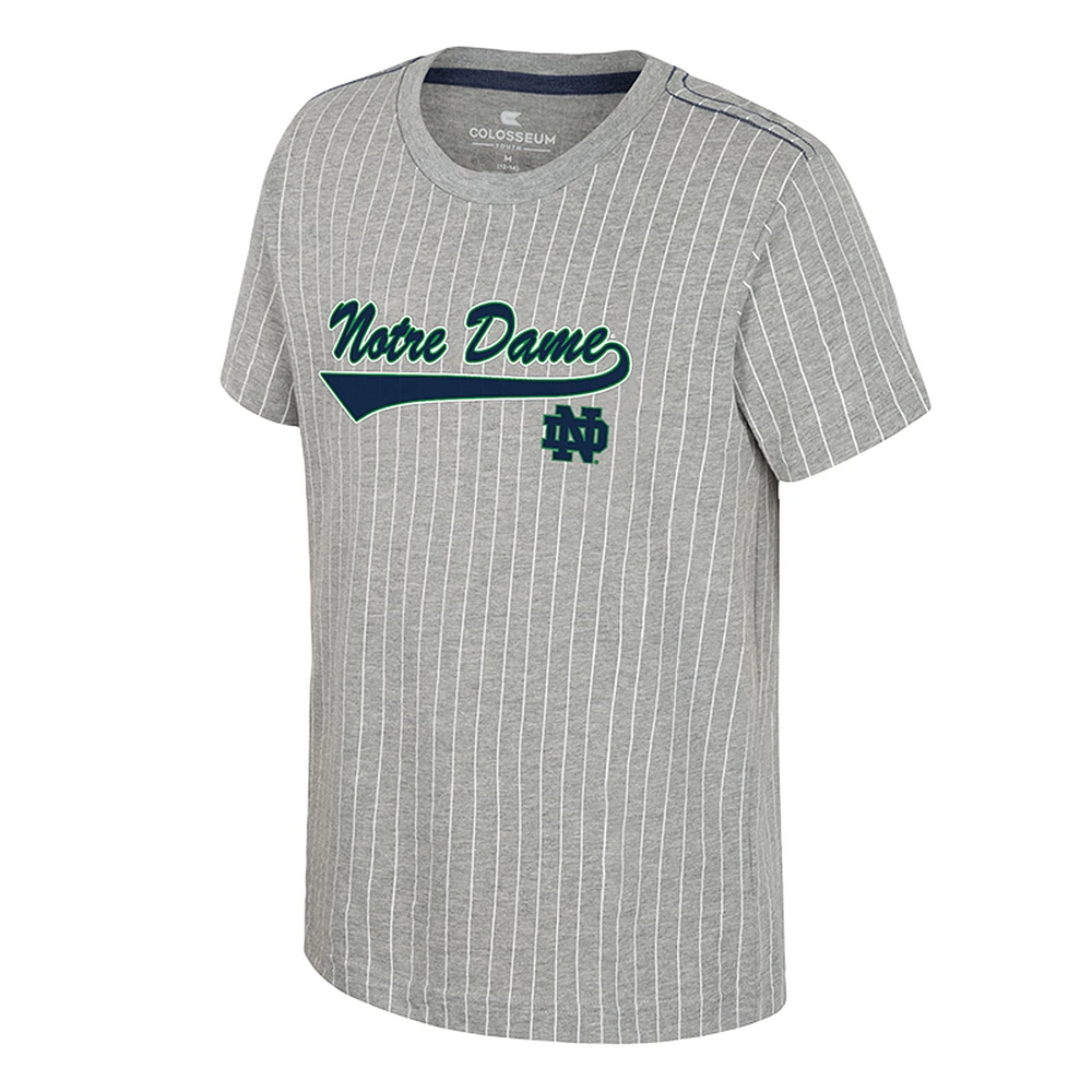 Youth Colosseum  Heather Gray Notre Dame Fighting Irish Airball Baseball T-Shirt