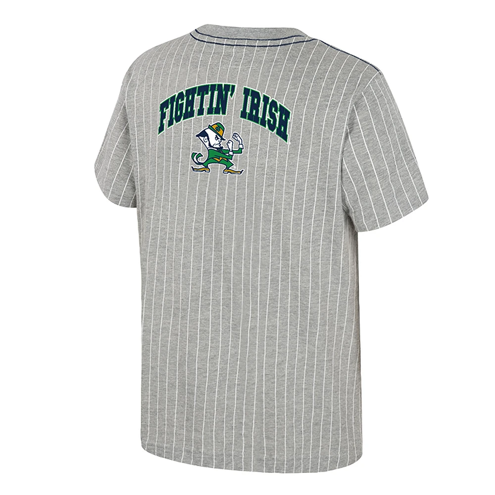 Youth Colosseum  Heather Gray Notre Dame Fighting Irish Airball Baseball T-Shirt