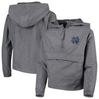 Youth Champion Graphite Notre Dame Fighting Irish Pack & Go Windbreaker Jacket