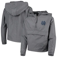 Youth Champion Graphite Notre Dame Fighting Irish Pack & Go Windbreaker Jacket
