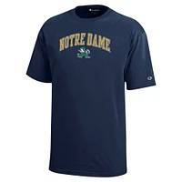 Youth Champion Navy Notre Dame Fighting Irish Arch Over Logo T-Shirt