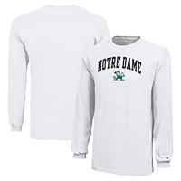 Youth Champion White Notre Dame Fighting Irish Arch Over Logo Long Sleeve T-Shirt