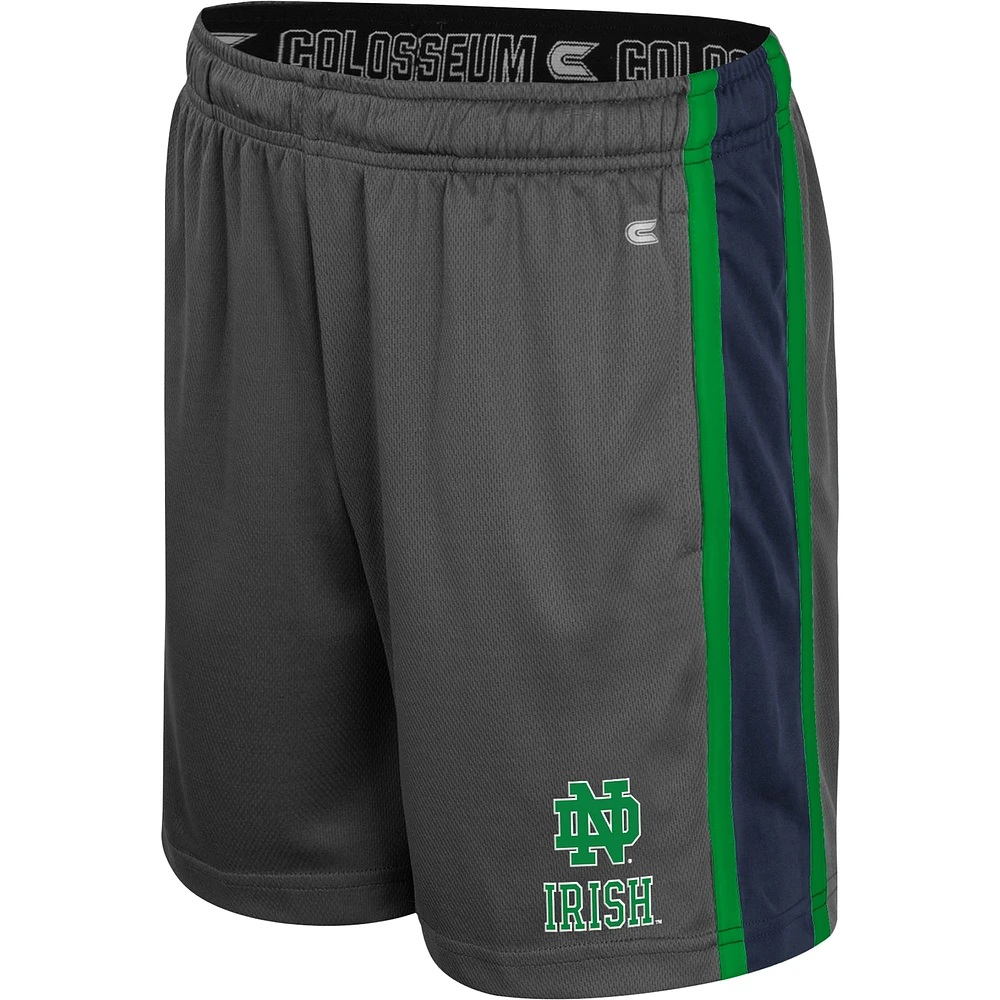 Youth Colosseum Charcoal Notre Dame Fighting Irish Ripple Shorts