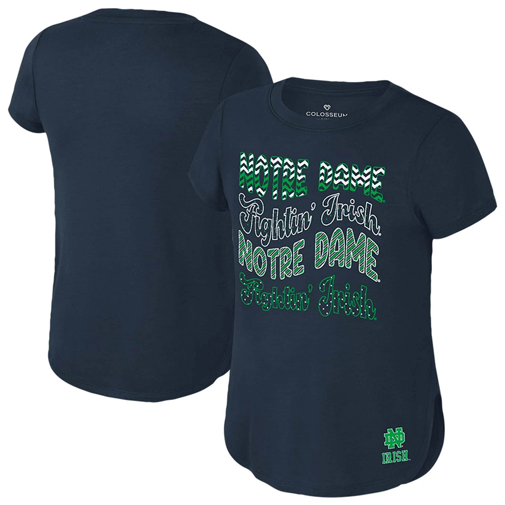 T-shirt Rogan des Fighting Irish de Notre Dame la Marine du Colisée pour les jeunes