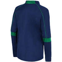 Veste zippée à quart de zip Notre Dame Fighting Irish Slugworth Navy Colosseum pour jeunes