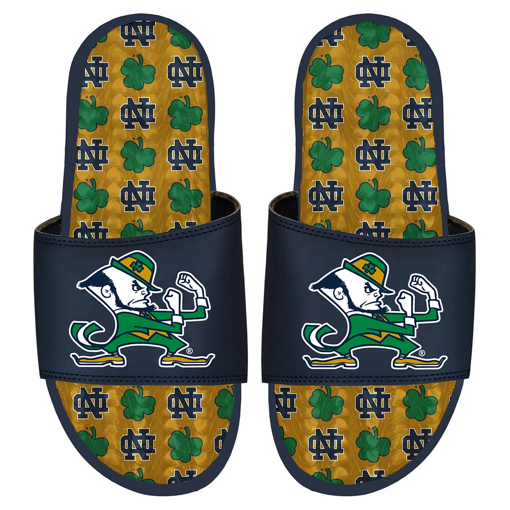 ISlide Notre Dame Fighting Irish Team Pattern Sandales à glissière en gel pour jeune