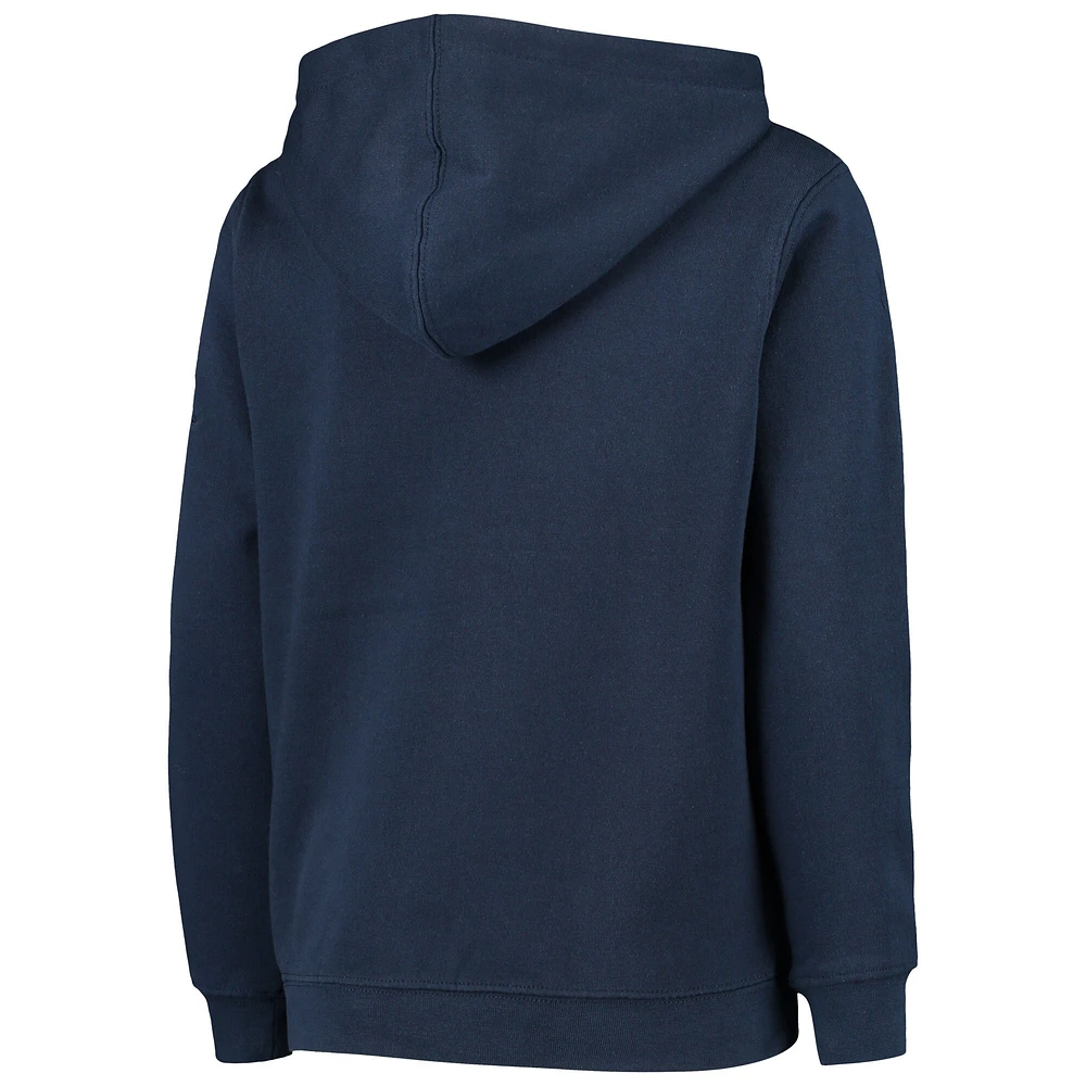 Youth Stadium Athletic Navy Notre Dame Fighting Irish Big Logo Sweat à capuche épais