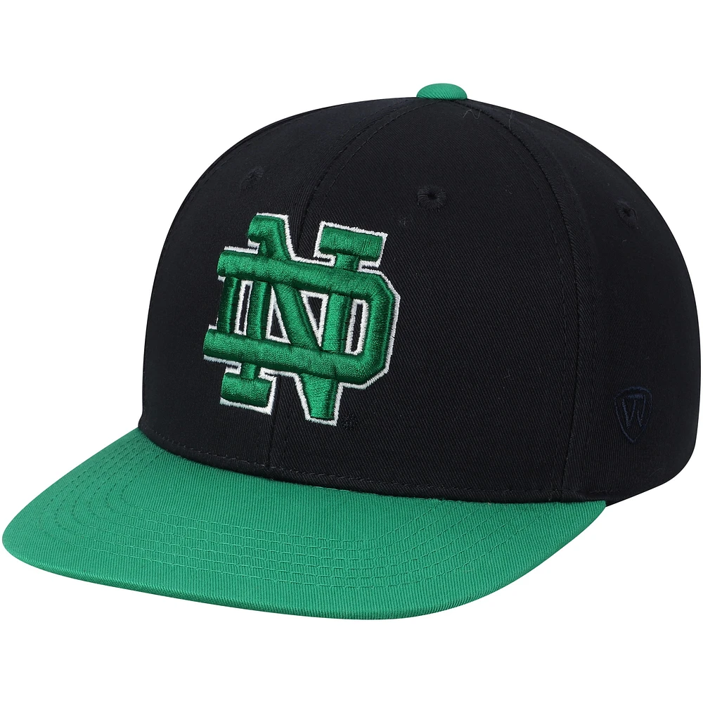 Youth Top of the World Navy Notre Dame Fighting Irish Maverick Snapback Adjustable Hat