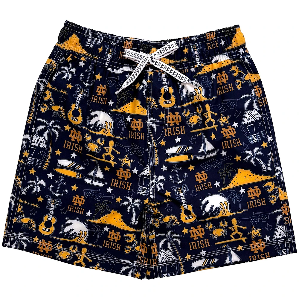 Maillot de bain Luau Fighting Irish Notre Dame pour jeunes Wes & Willy Navy