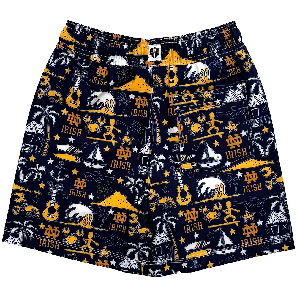 Maillot de bain Luau Fighting Irish Notre Dame pour jeunes Wes & Willy Navy