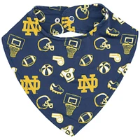 ZooZatz Navy Notre Dame Fighting Irish All Over Print Baby Bib