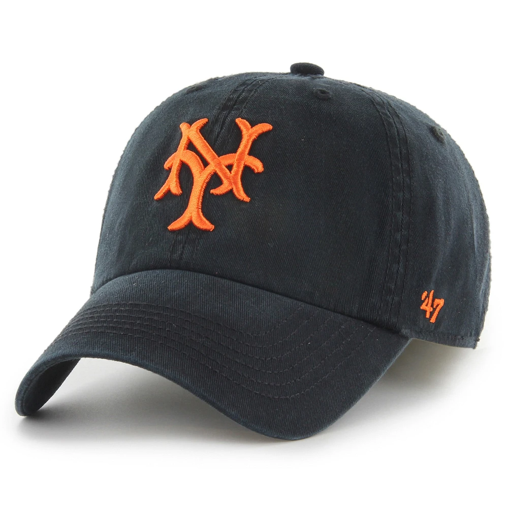 Men's '47 Black NY Giants Cooperstown Collection Franchise Fitted Hat