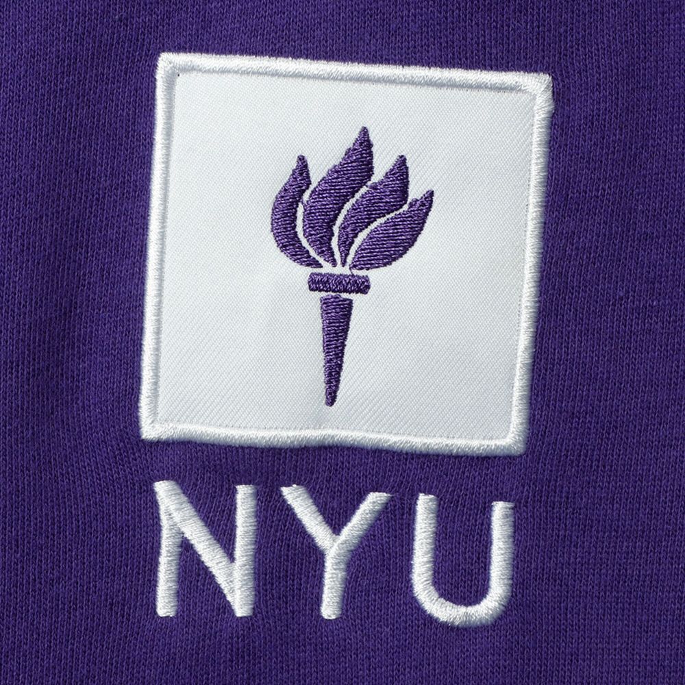 Men's Colosseum Purple NYU Violets Arch & Logo Crew Neck Sweatshirt