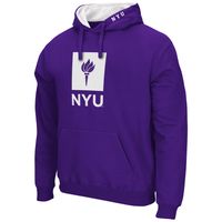 Men's Colosseum Purple NYU Violets Arch and Logo Pullover Hoodie